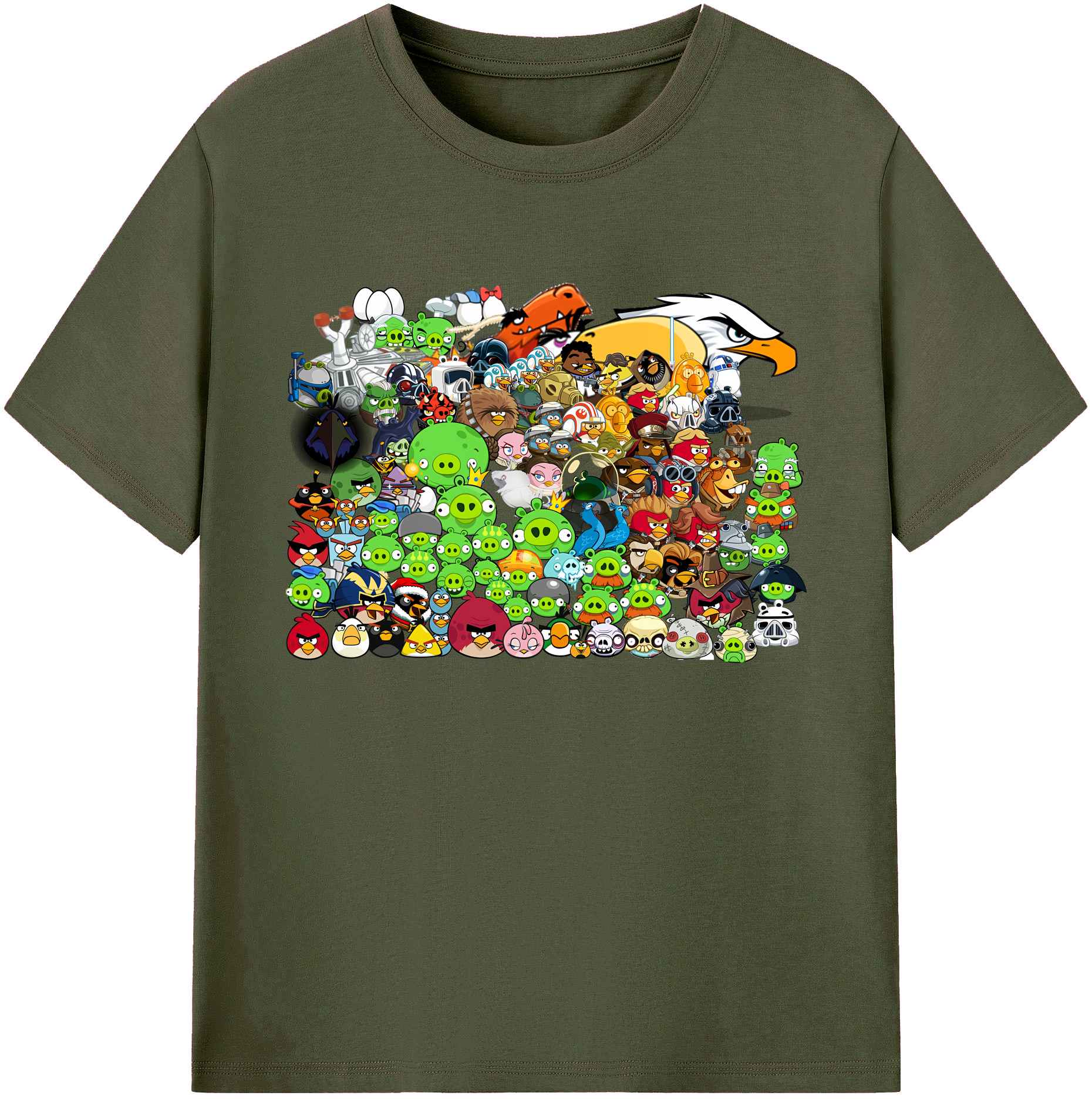 （画像用） Angry Birds アングリーバード 綿100％ メンズ半袖Tシャツ｜肌触りやわらか＆通気性